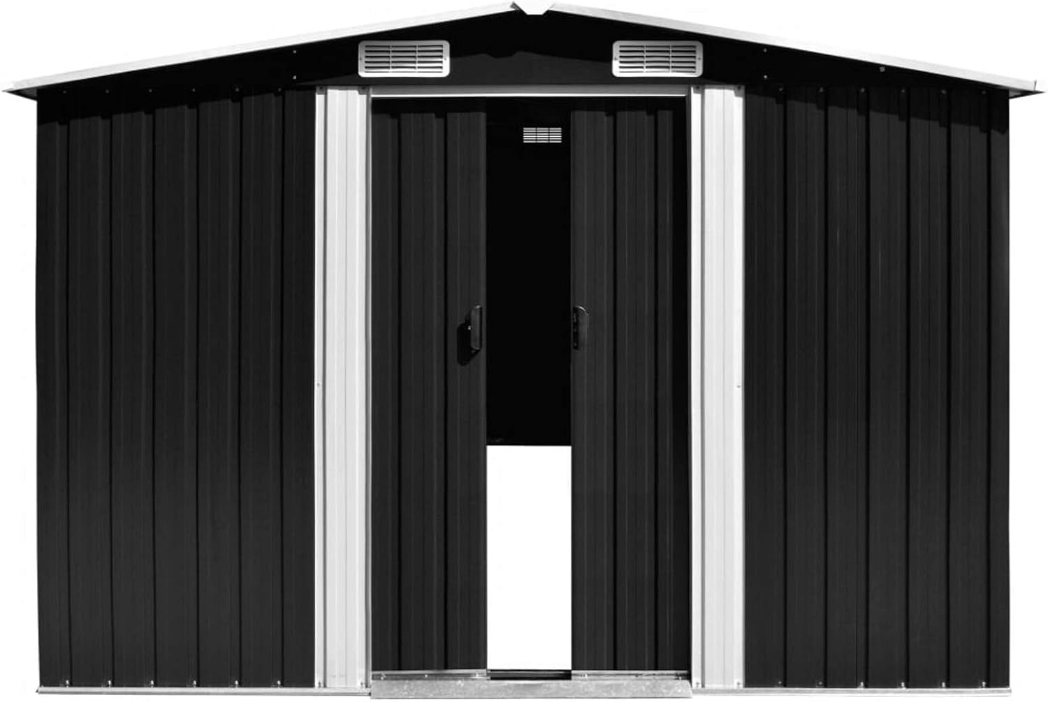 BaraSh Gerätehaus 257x489x181 cm Metall Anthrazit GeräTeschuppen GartengeräTehaus Gardebruk GeräTehaus GeräTebox — Ansicht 2