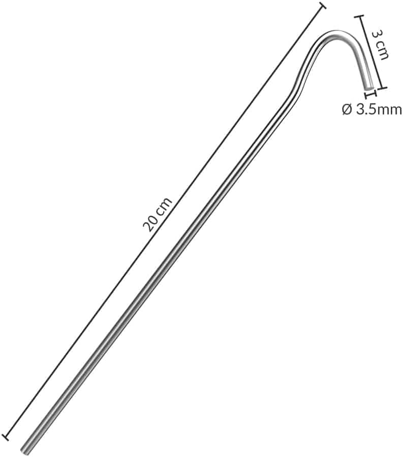 Gardebruk 50x Heringe verzinkter Stahl 20 x 3 cm Ø 3,5 mm Unkrautvlies Gartenvlies Zeltanker Erdanker Erdnägel Zaun — Ansicht 3