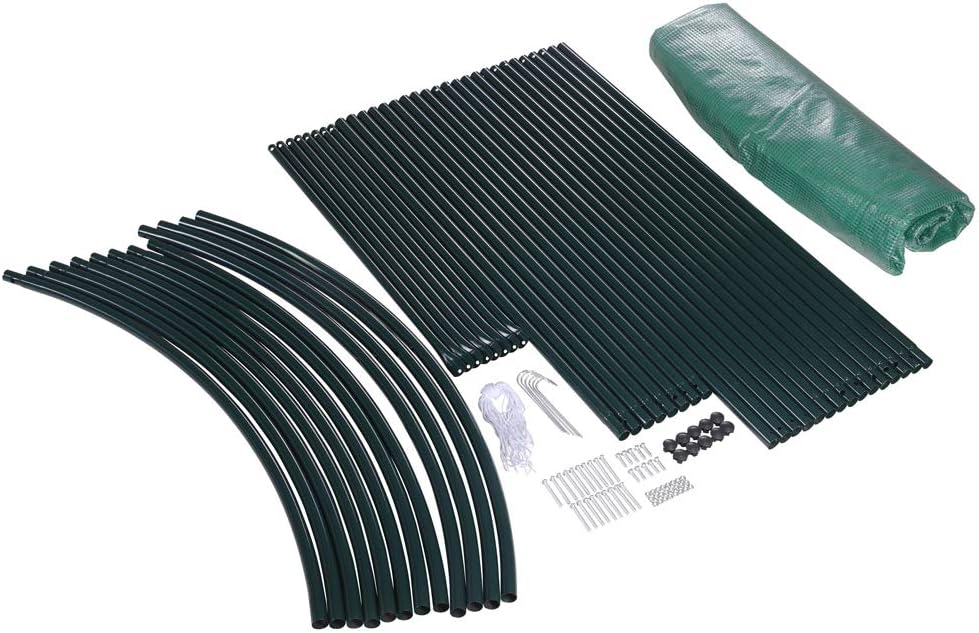 Gardebruk® Foliengewächshaus 7m2 aufrollbare Tür 6 Fenster Treibhaus Tomatenhaus Folientunnel Anzucht 350x200x200cm — Ansicht 6