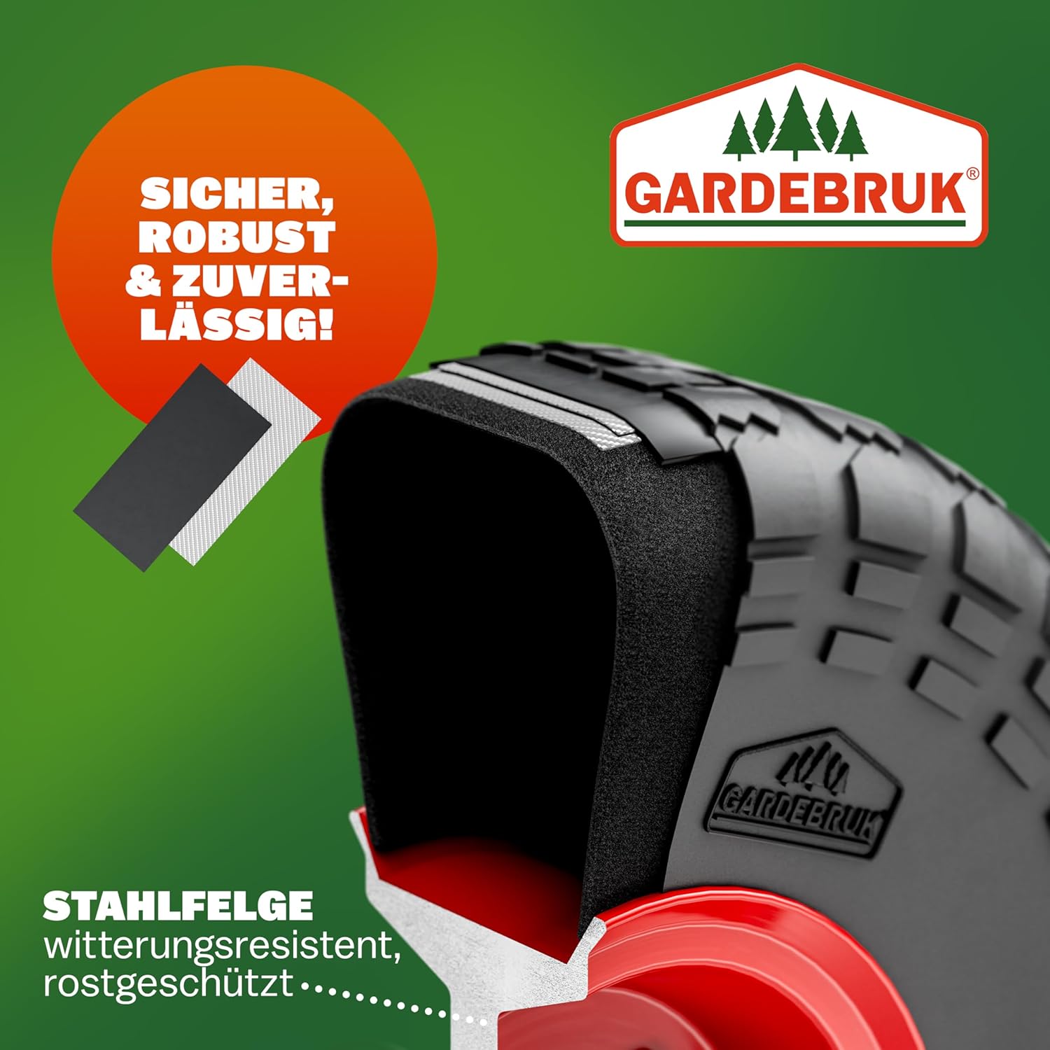 GARDEBRUK Sackkarre klappbar 200kg Luftbereifung Stahl Transportkarre Haltegriffe Transportroller Stapelkarre Transportwagen Handkarre blau — Ansicht 3