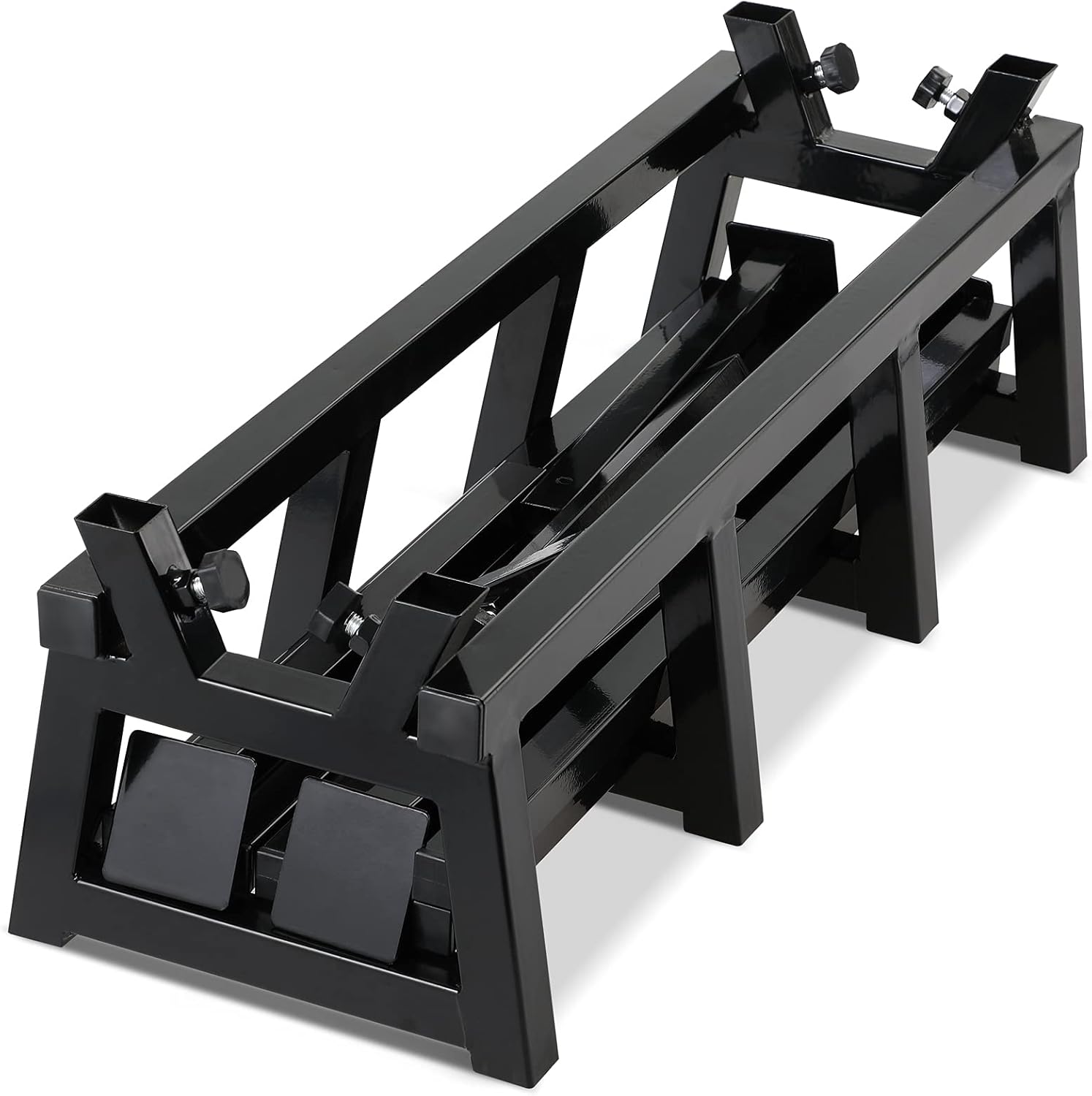 Gardebruk® Sägebock 77x50x105cm 400 kg Belastbarkeit mit Feststellbügel Höhenverstellbar Stahl Holzsägebock Holz Sägehilfe — Ansicht 3