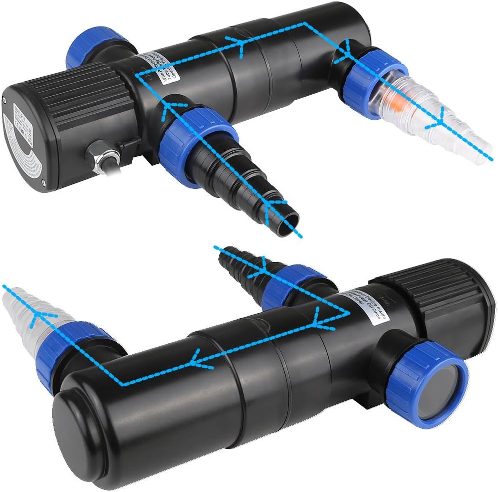 Gardebruk® Teichklärer 11 Watt 5m Kabel 3 Anschlussadapter Gartenteich Aquarium UVC Klärer Lichtfilter Wasserklärer Algenvernichter Wasseraufbereiter UV — Ansicht 2