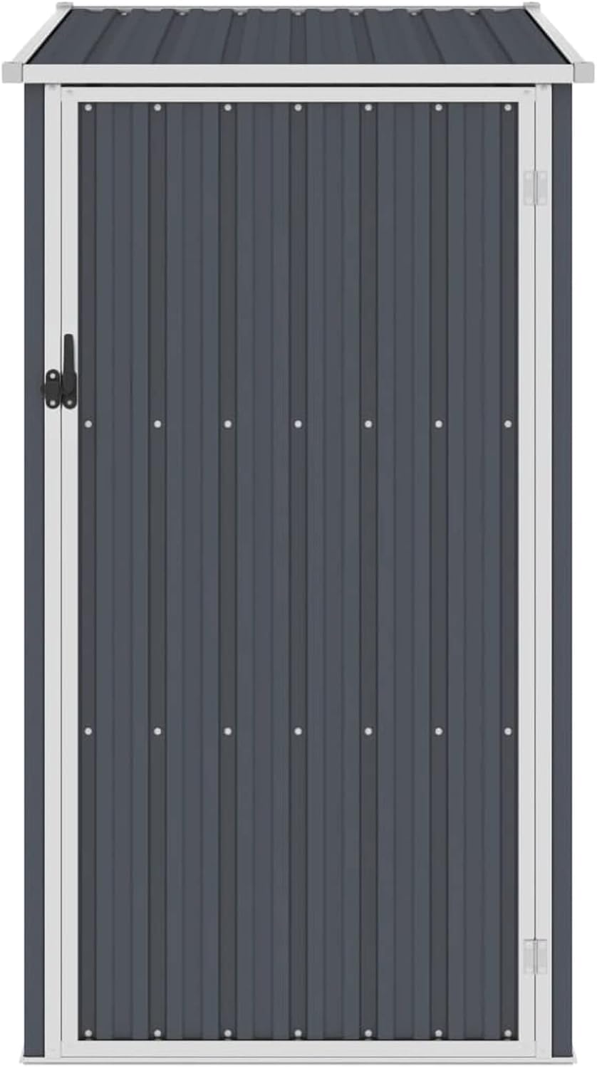 Gerätehaus Anthrazit 87x98x159 cm Verzinkter Stahl GeräTeschuppen GartengeräTehaus Gardebruk GeräTehaus GeräTebox — Ansicht 3