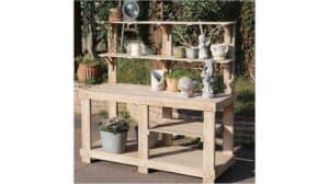 Holz-Gartenpflanzenbank